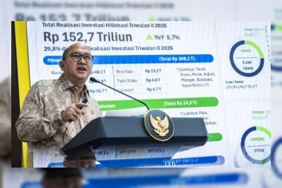 Investasi Semester I 2026 Tembus Rp1.010,6 Triliun, Serap 1,4 Juta Pekerja