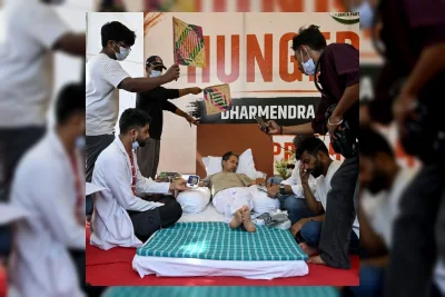Aktivis Ikut Mogok Makan Bersama Pemuda dalam Protes Skandal Ujian India