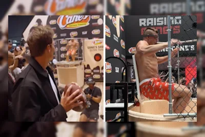 Tom Brady Celupkan Rob Gronkowski ke Tangki Saus Cane's