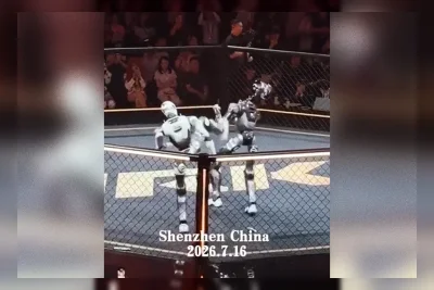 Pertarungan Robot Humanoid Brutal Berakhir Saat Kepala Lawan Terlepas