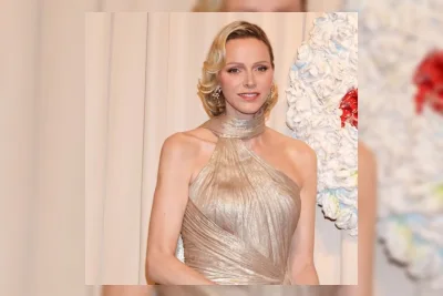 Princess Charlene Pimpin Gala Palang Merah Monako dengan Gaun Emas Berkilau