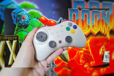 Main Doom SNES dengan Kontrol Dual Analog Berkat Blueretro