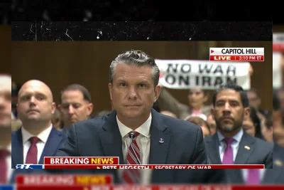 Protes Warnai Sidang Pete Hegseth soal Perang Iran
