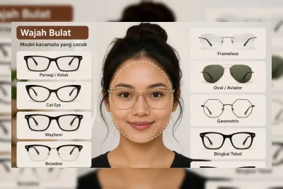 10 Model Kacamata untuk Wajah Bulat agar Tampak Lebih Tirus