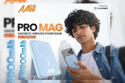 Consistent AAGO ProMag 10000mAh Power Bank dengan Pengisian Nirkabel 15W dan Kickstand Diluncurkan