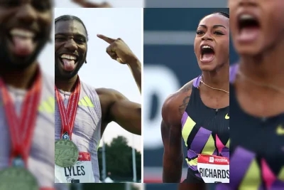 Noah Lyles dan Sha'Carri Richardson Juara 100 Meter di Kejuaraan AS