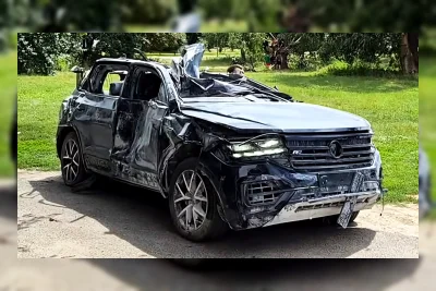 VW Touareg Selamat dari Serangan Rudal, Masih Bisa Jalan