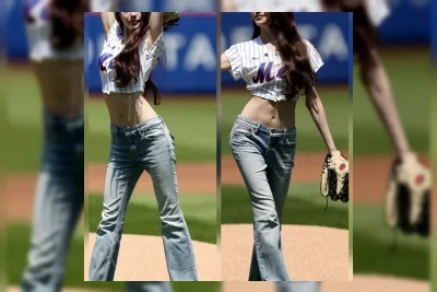 Aksi Lemparan Seremonial Wonyoung IVE Iringi Kemenangan Mets