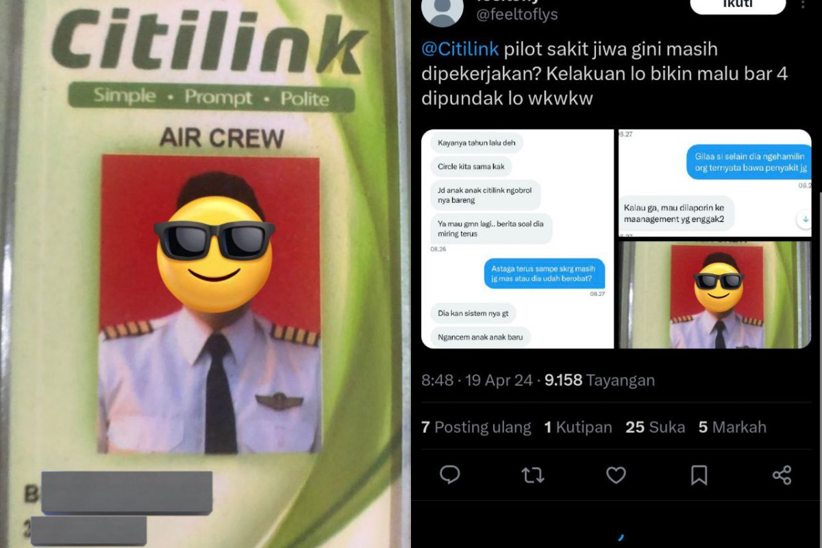 Potret Brian Pradana Hasibuan Pilot Citilink Wajah Asli Viral di X, Ancam Wanita yang Pernah Ia Hamili? Begini Kronologi Lengkapnya