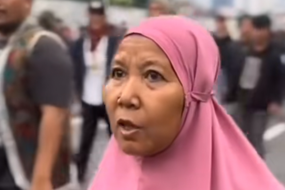 Sosok Bu Ana Emak-Emak Berhijab Pink yang jadi Simbol 17+8 Ternyata Hina Prabowo Hingga Minta Anies Baswedan jadi Presiden