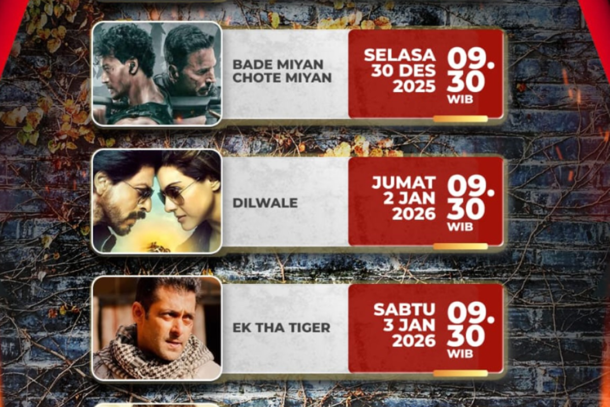 Jadwal Mega Bollywood Paling Yahud 31 Desember 2025 – 4 Januari 2026
