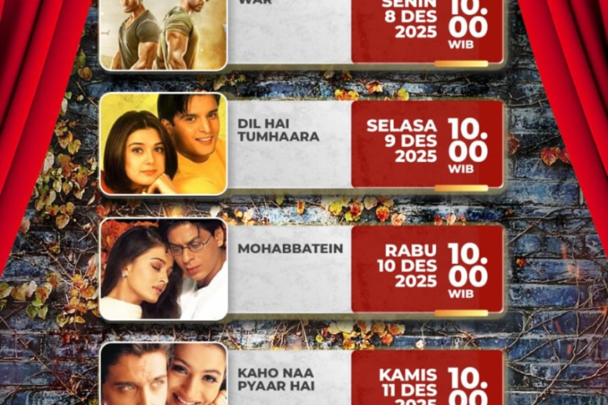 Jadwal Mega Bollywood Paling Yahud 10-14 Desember 2025