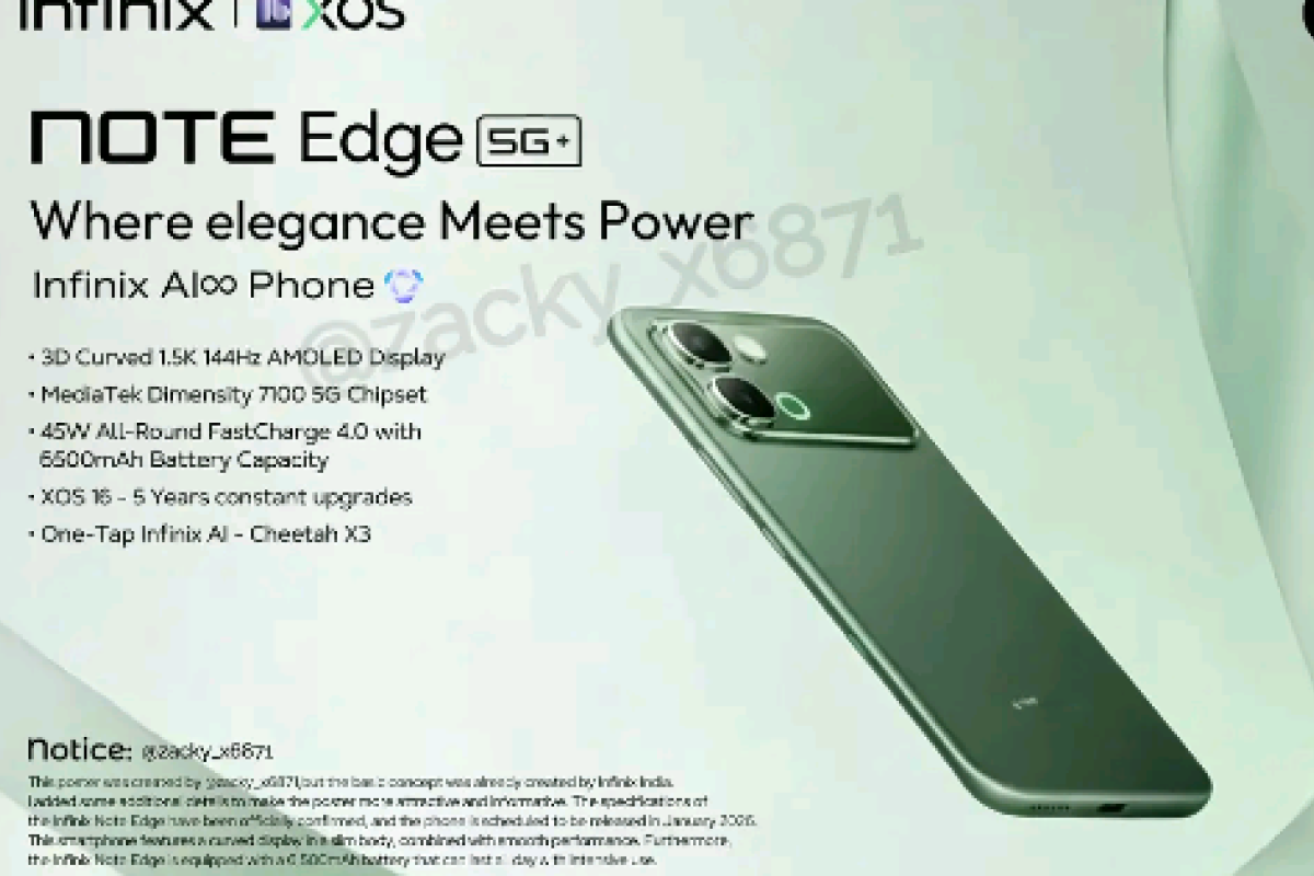 Berapa Harga Infinix Note Edge? Ponsel 5G Mid-Range dengan Desain Mewah 