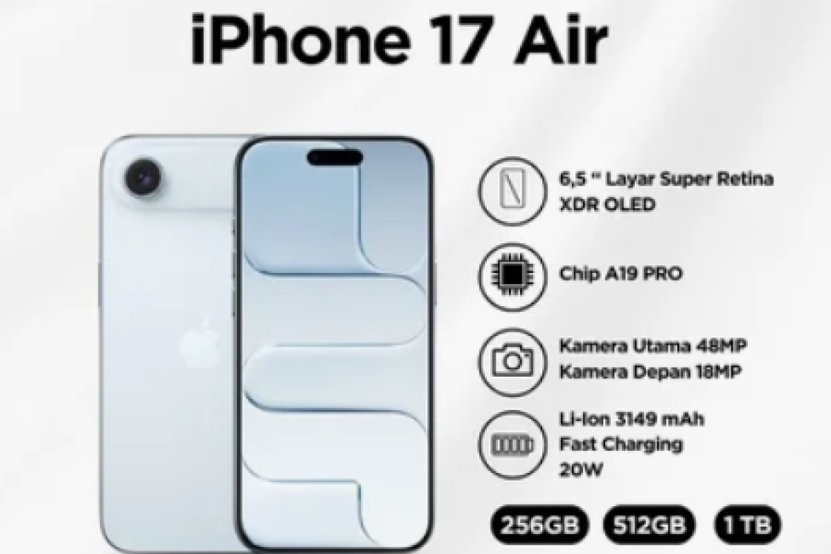  Berapa Harga iPhone Air? Benarkah Harga Rp21 Jutaan? Kini Resmi Hadir di Indonesia dengan Flagship Ultra-Tipis dengan Gaya Premium
