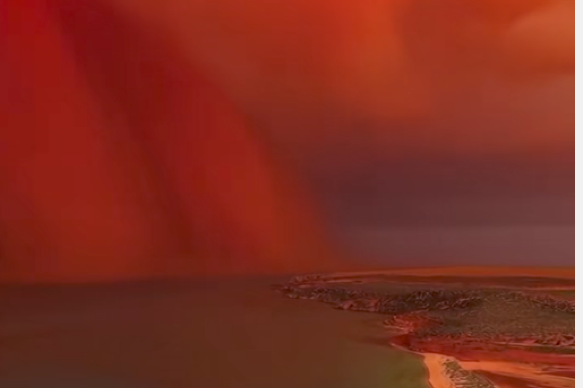 Lautan Debu dan Langit Merah Teror Siklon Narelle di Barat Laut Australia