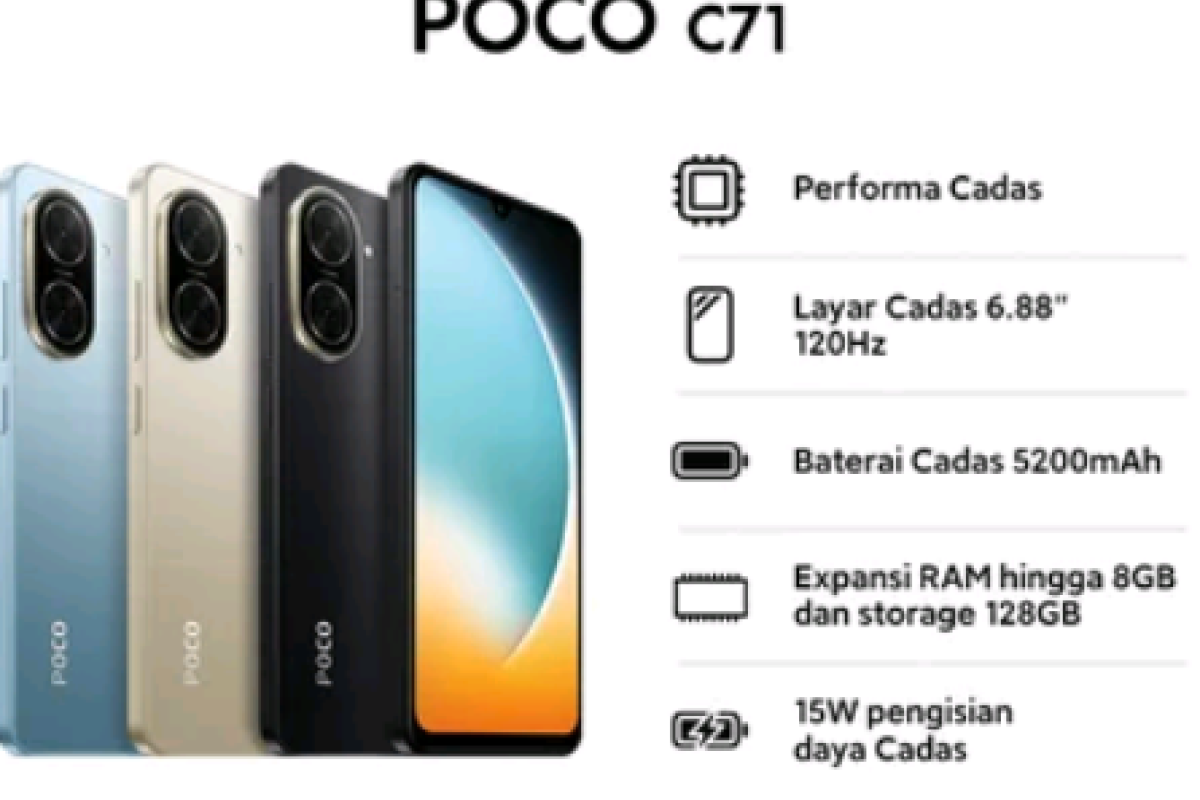 Update Harga POCO C71 Akhir 2025: Masih Layak Dibeli di Segmen 1 Jutaan? Simak Ulasan Lengkapnya!