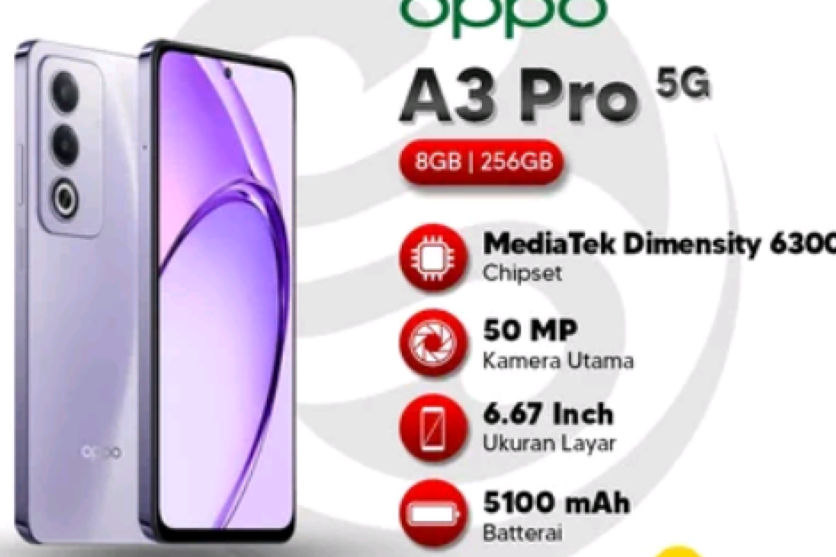 Cuma 2 Jutaan!  OPPO A3 Pro 5G Punya Harga Paling Terjangkau dengan Fitur 5G Lengkap