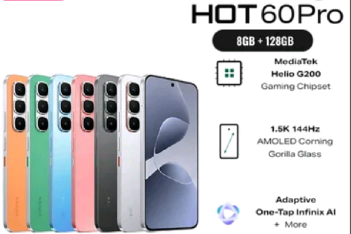 Desain Mewah dengan Layar 3D Curved di Harga Terjangkau! Inilah Spesifikasih Infinix HOT 60 Pro+