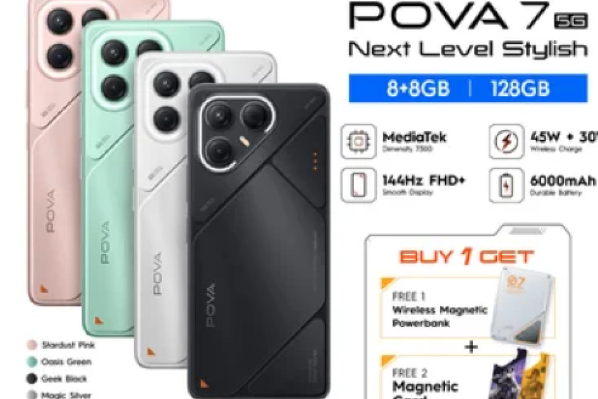 Berapa Harga TECNO POVA 7 5G? Dengan Baterai Raksasa dan Performa Gaming-Ready