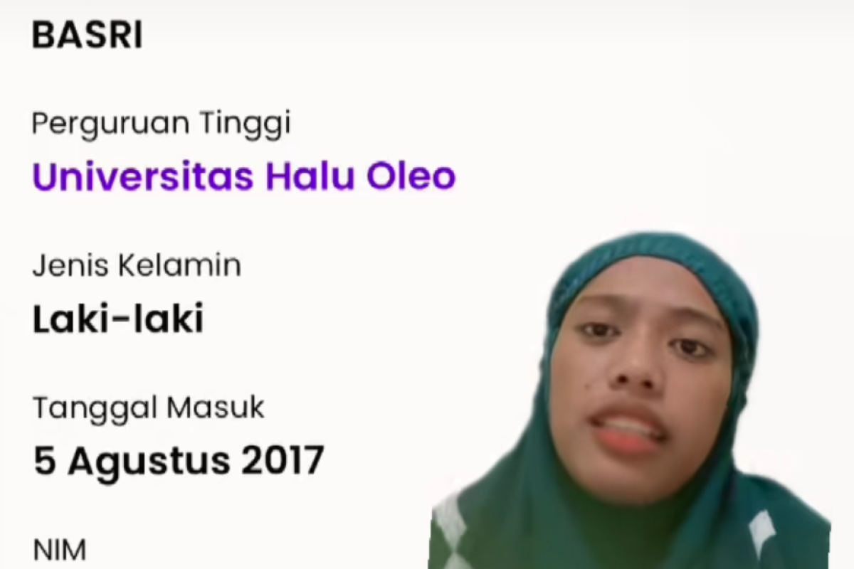 Profil Tampang Basri Sosok yang Merebut Identitas Ayu Amanda Putri di Universitas Halu Oleo, Lengkap: Umur, Agama dan Akun Instagram