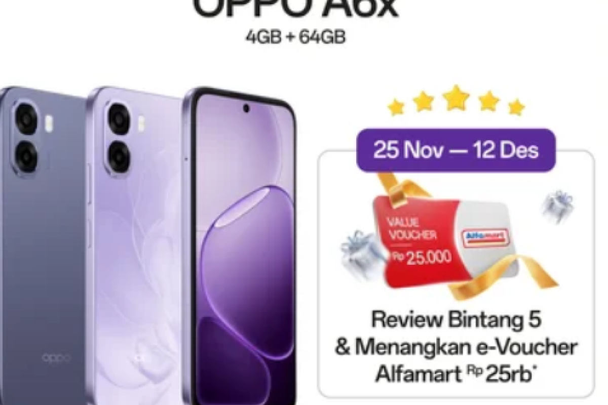 OPPO A6x Resmi Meluncur di Indonesia: HP Entry-Level dengan Baterai Jumbo dan Layar 120Hz, Layak Dijadikan Teman Sehari-Hari?