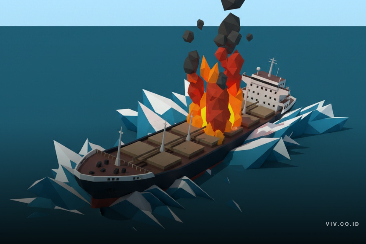 Kapal Tanker Tenggelam usai Ditembak saat Coba Terobos Selat Hormuz