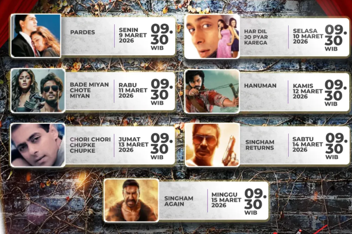 Jadwal Mega Bollywood Paling Yahud 10 - 15 Maret 2026
