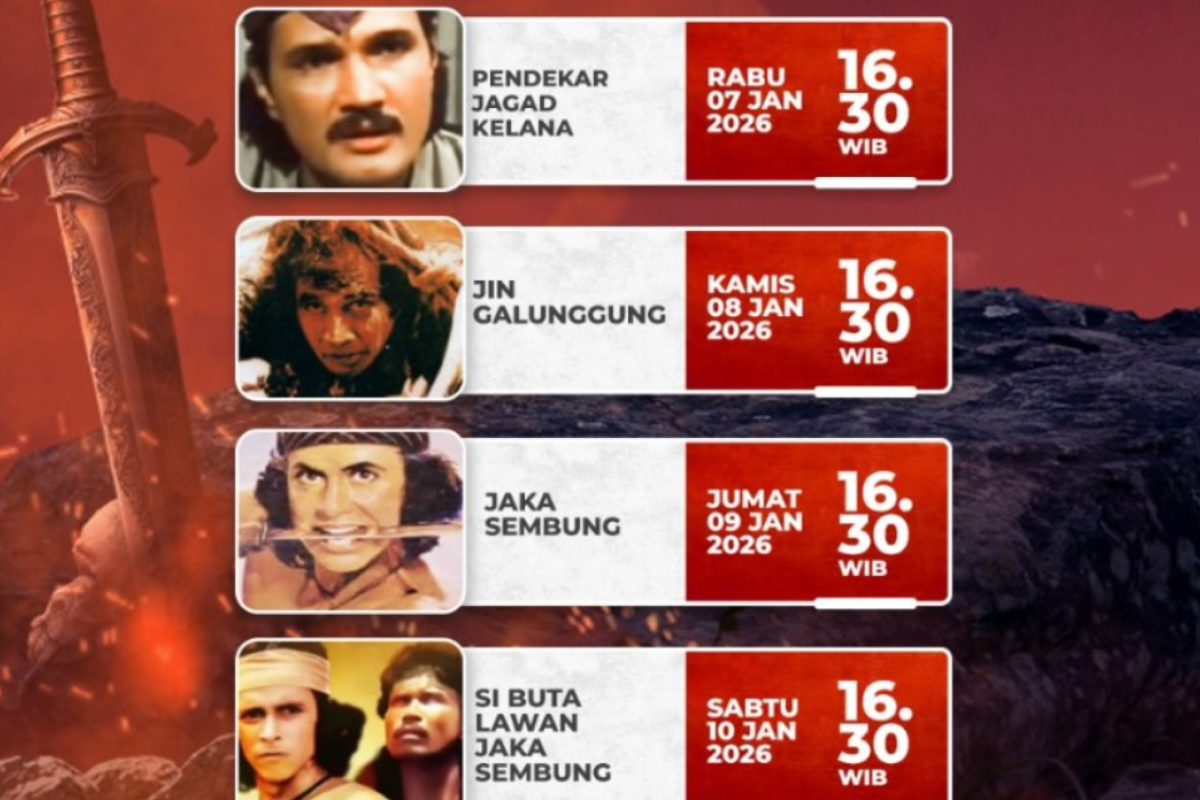 Sinema Laga Klasik ANTV Tayang 5-11 Januari 2025