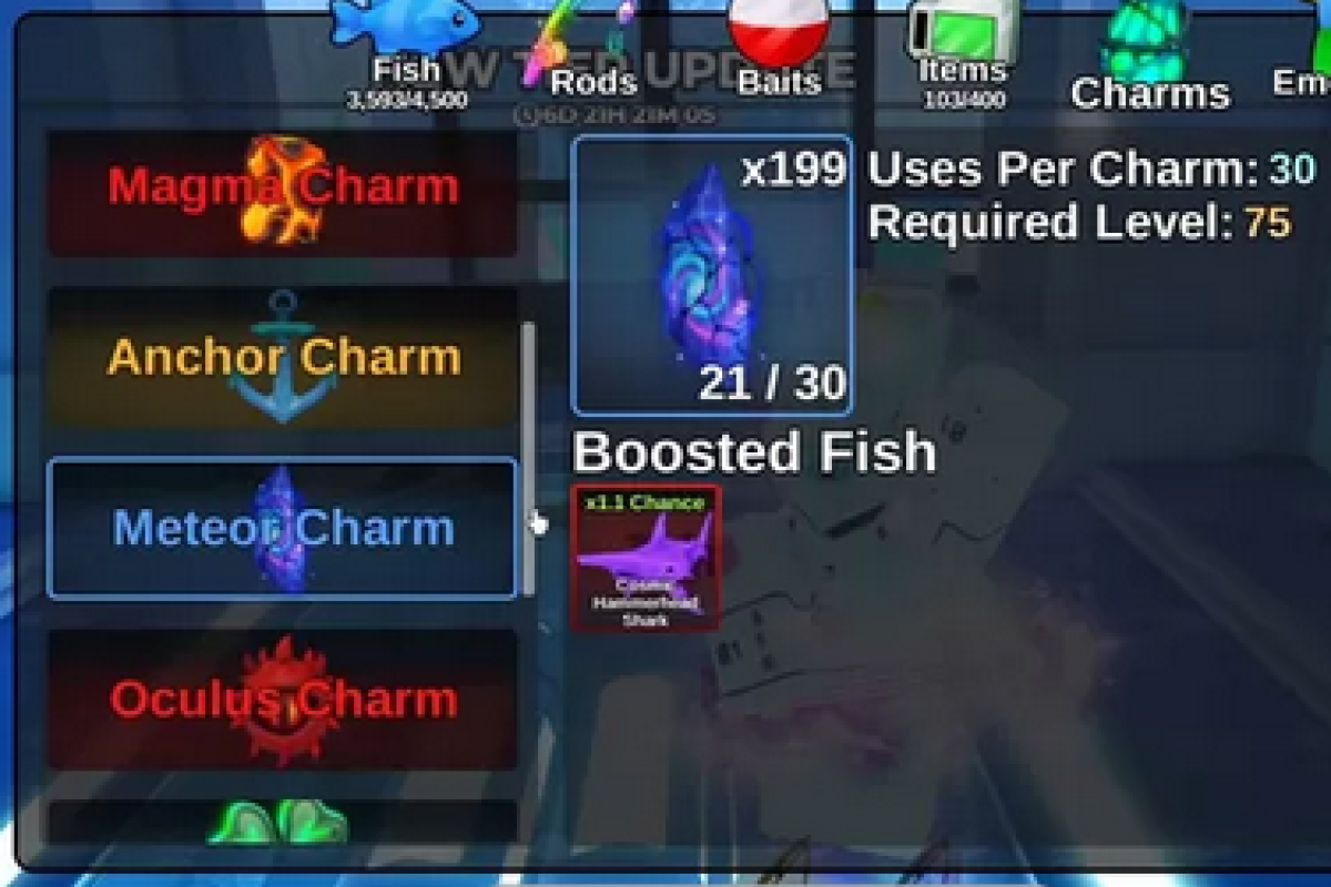 Fungsi Meteor Charm di Fish It dan Cara Mendapatkannya di Update Cosmic Collision