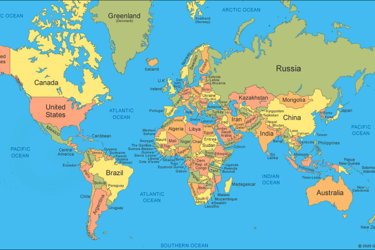 Gambar Peta Dunia HD Resolusi Tinggi dan Terbaru, Lihat Belahan Dunia