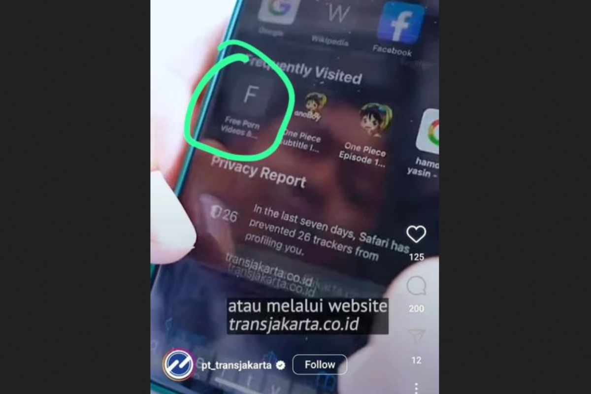 Heboh Konten Sosmed PT TransJakarta Tampilkan Riwayat Pencarian Situs Dewasa & Nonton Anime Ilegal