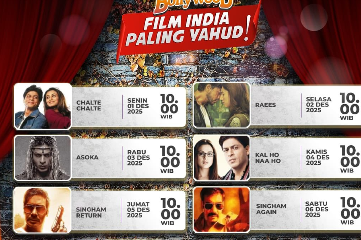 Jadwal Mega Bollywood Paling Yahud 2-7 Desember 2025