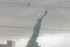 Apa Penyebab Replika Patung Liberty di Brasil Selatan Roboh? Benatkah Karan Diterjang Badai Kencang?